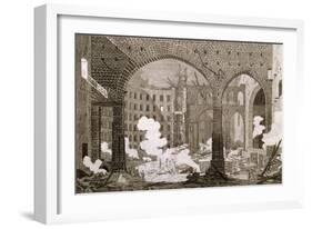 Fire at Theatre San Carlo in Naples, February 12, 1816-Antonio Niccolini-Framed Giclee Print