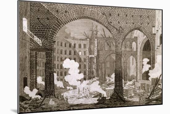 Fire at Theatre San Carlo in Naples, February 12, 1816-Antonio Niccolini-Mounted Giclee Print