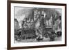 Fire at Toppings Wharf, London Bridge, 1843, c1843, (1912)-null-Framed Giclee Print
