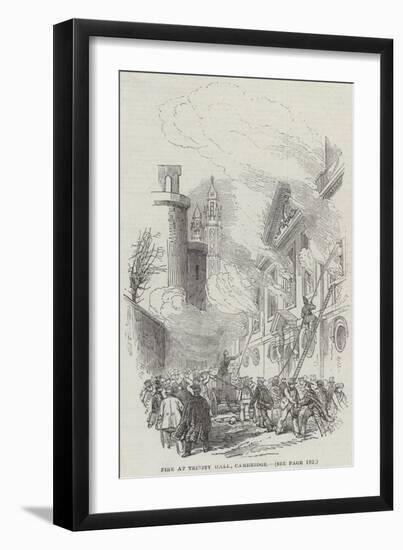 Fire at Trinity Hall, Cambridge-null-Framed Giclee Print