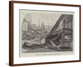 Fire at Vosper's Works, Portsmouth-null-Framed Giclee Print