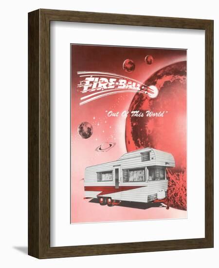 Fire-Ball Travel Trailer-null-Framed Art Print