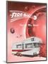 Fire-Ball Travel Trailer-null-Mounted Art Print