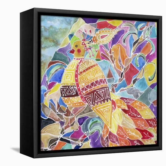 Fire Bird-Lauren Moss-Framed Stretched Canvas