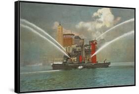Fire Boat, Seattle, Washington-null-Framed Stretched Canvas