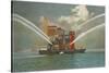 Fire Boat, Seattle, Washington-null-Stretched Canvas