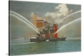 Fire Boat, Seattle, Washington-null-Stretched Canvas