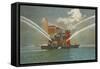 Fire Boat, Seattle, Washington-null-Framed Stretched Canvas