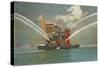 Fire Boat, Seattle, Washington-null-Stretched Canvas