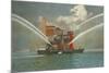 Fire Boat, Seattle, Washington-null-Mounted Art Print