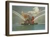 Fire Boat, Seattle, Washington-null-Framed Art Print