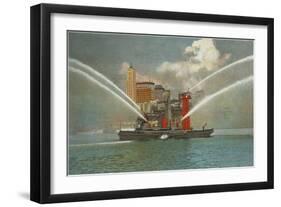 Fire Boat, Seattle, Washington-null-Framed Art Print