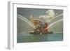 Fire Boat, Seattle, Washington-null-Framed Art Print