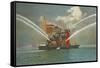 Fire Boat, Seattle, Washington-null-Framed Stretched Canvas