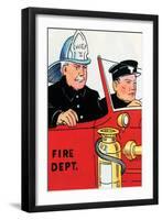 Fire Chief And Driver-Julia Letheld Hahn-Framed Art Print