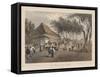Fire Company's House and Engine, Yokuhama, 1855-Wilhelm Joseph Heine-Framed Stretched Canvas