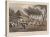 Fire Company's House and Engine, Yokuhama, 1855-Wilhelm Joseph Heine-Stretched Canvas