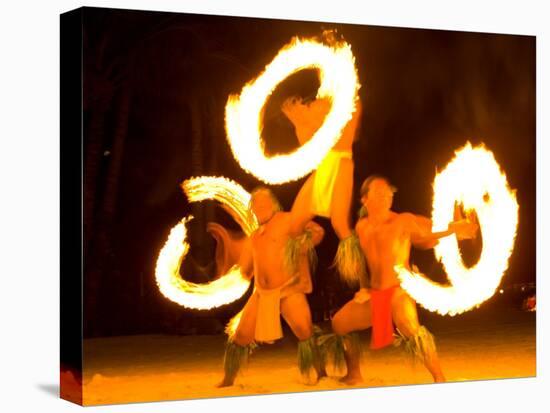 Fire Dance at Bora Bora Nui Resort and Spa, Bora Bora, Society Islands, French Polynesia-Michele Westmorland-Stretched Canvas