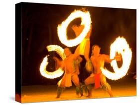 Fire Dance at Bora Bora Nui Resort and Spa, Bora Bora, Society Islands, French Polynesia-Michele Westmorland-Stretched Canvas