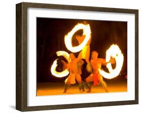 Fire Dance at Bora Bora Nui Resort and Spa, Bora Bora, Society Islands, French Polynesia-Michele Westmorland-Framed Premium Photographic Print