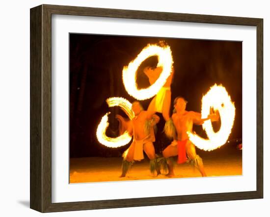 Fire Dance at Bora Bora Nui Resort and Spa, Bora Bora, Society Islands, French Polynesia-Michele Westmorland-Framed Photographic Print