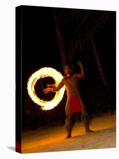 Fire Dance at Bora Bora Nui Resort and Spa, Bora Bora, Society Islands, French Polynesia-Michele Westmorland-Stretched Canvas