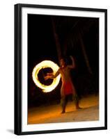 Fire Dance at Bora Bora Nui Resort and Spa, Bora Bora, Society Islands, French Polynesia-Michele Westmorland-Framed Premium Photographic Print