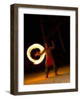 Fire Dance at Bora Bora Nui Resort and Spa, Bora Bora, Society Islands, French Polynesia-Michele Westmorland-Framed Photographic Print