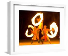 Fire Dance at Bora Bora Nui Resort and Spa, Bora Bora, Society Islands, French Polynesia-Michele Westmorland-Framed Photographic Print