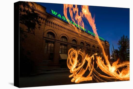 Fire Dancers In Spokane WA-Steve Gadomski-Stretched Canvas
