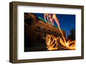 Fire Dancers In Spokane WA-Steve Gadomski-Framed Photographic Print