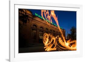 Fire Dancers In Spokane WA-Steve Gadomski-Framed Photographic Print