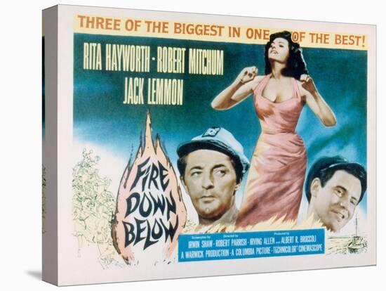 Fire Down Below, Robert Mitchum, Rita Hayworth, Jack Lemmon, 1957-null-Stretched Canvas