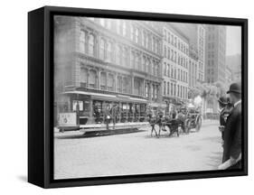 Fire Engine Being Pulled by a Horse-null-Framed Stretched Canvas