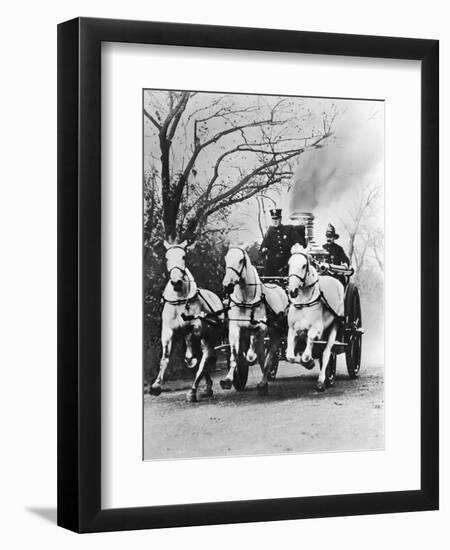 Fire Engine under Full Steam-null-Framed Premium Photographic Print