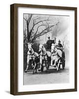 Fire Engine under Full Steam-null-Framed Photographic Print