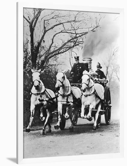 Fire Engine under Full Steam-null-Framed Photographic Print