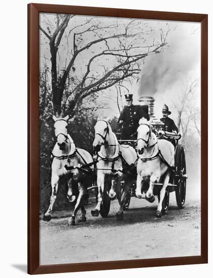 Fire Engine under Full Steam-null-Framed Photographic Print