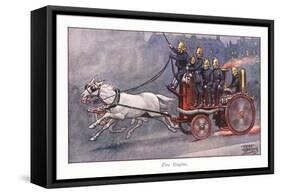 Fire Engine-Ernest Ibbetson-Framed Stretched Canvas