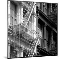 Fire Escape (b/w)-Erin Clark-Mounted Art Print