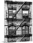 Fire Escape, Stairway on Manhattan Building, New York, White Frame, Full Size Photography-Philippe Hugonnard-Mounted Art Print
