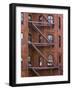 Fire Escapes, Boston, Massachusetts, USA-Amanda Hall-Framed Photographic Print