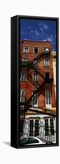 Fire Escapes on Building, Coyote Ugly Saloon, French Market, French Quarter, New Orleans, Louisiana-null-Framed Stretched Canvas