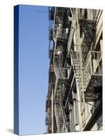 Fire Escapes on the Outside of Buildings in Spring Street, Soho, Manhattan, New York, USA-Robert Harding-Stretched Canvas