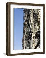 Fire Escapes on the Outside of Buildings in Spring Street, Soho, Manhattan, New York, USA-Robert Harding-Framed Photographic Print