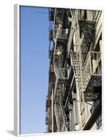 Fire Escapes on the Outside of Buildings in Spring Street, Soho, Manhattan, New York, USA-Robert Harding-Framed Photographic Print