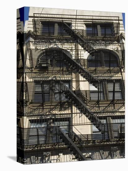 Fire Escapes on the Outside of Buildings in Spring Street, Soho, Manhattan, New York, USA-Robert Harding-Stretched Canvas