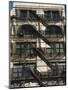 Fire Escapes on the Outside of Buildings in Spring Street, Soho, Manhattan, New York, USA-Robert Harding-Mounted Photographic Print