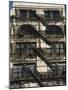 Fire Escapes on the Outside of Buildings in Spring Street, Soho, Manhattan, New York, USA-Robert Harding-Mounted Photographic Print