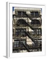 Fire Escapes on the Outside of Buildings in Spring Street, Soho, Manhattan, New York, USA-Robert Harding-Framed Photographic Print